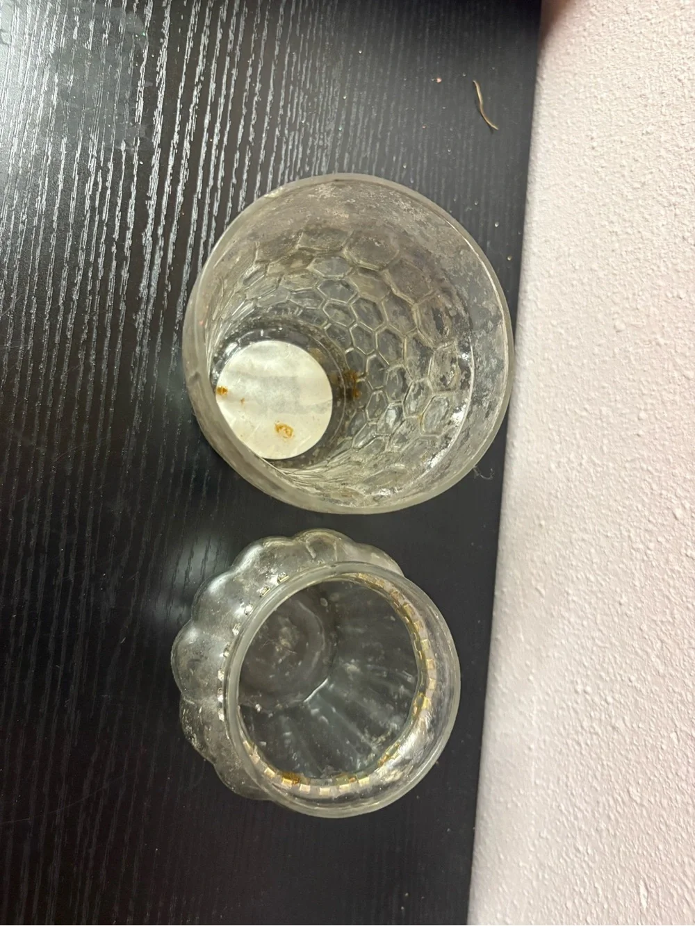 Mercury Glass Votive Candle Holders Set of 2 Rhinestone Wedding Decor